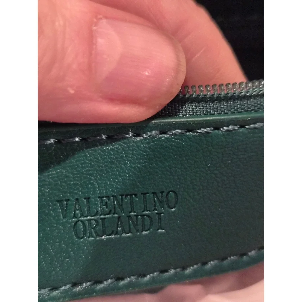 Valentino Orlandi Forest Green Quilted Leather Shoulder Bag V-3009 Italy NWT